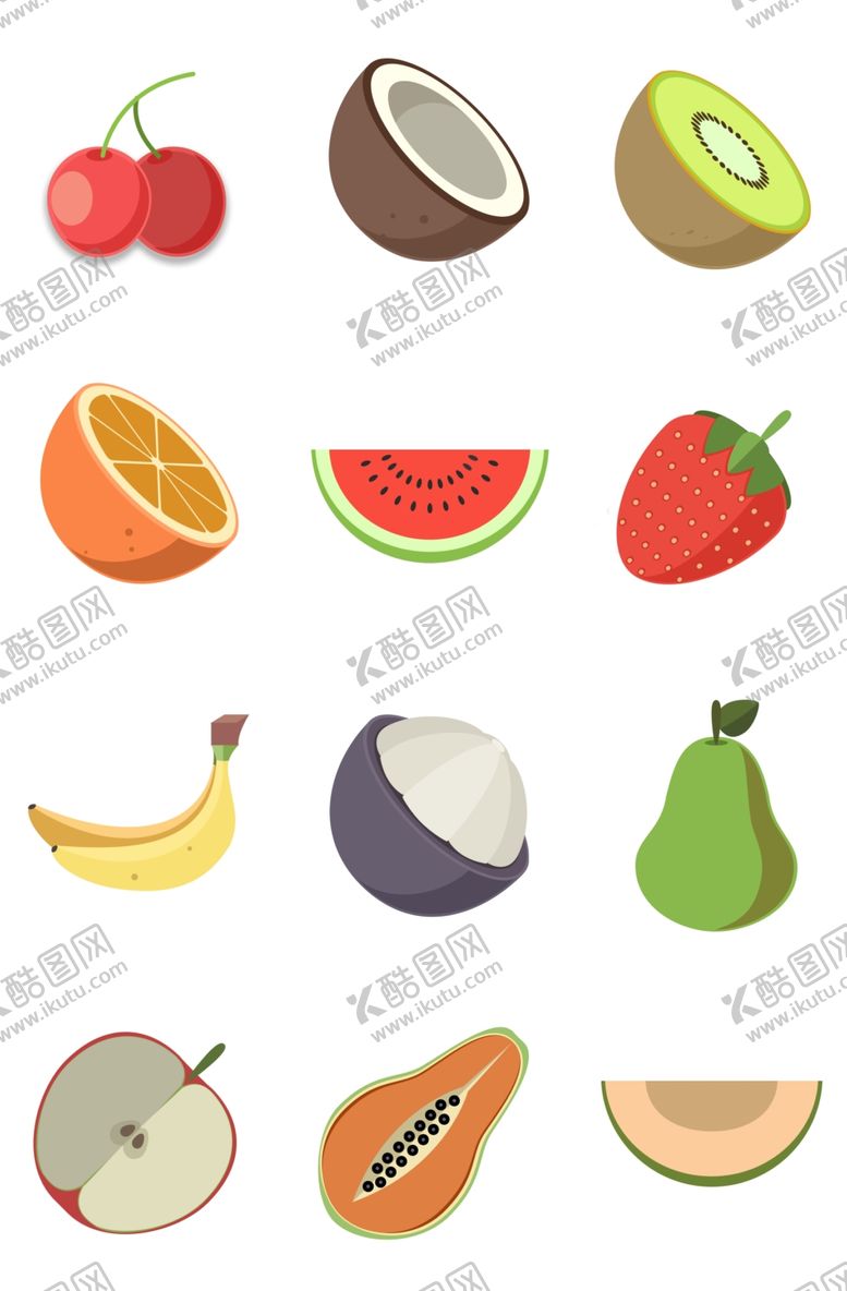 编号：27984207051815139577【酷图网】源文件下载-卡通水果夏季西瓜