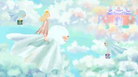 小清新简约创意海报图片天空插画放飞梦想大