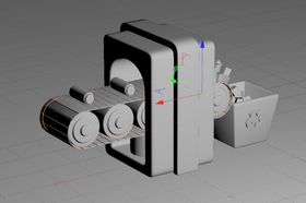 C4D模型工厂流水线