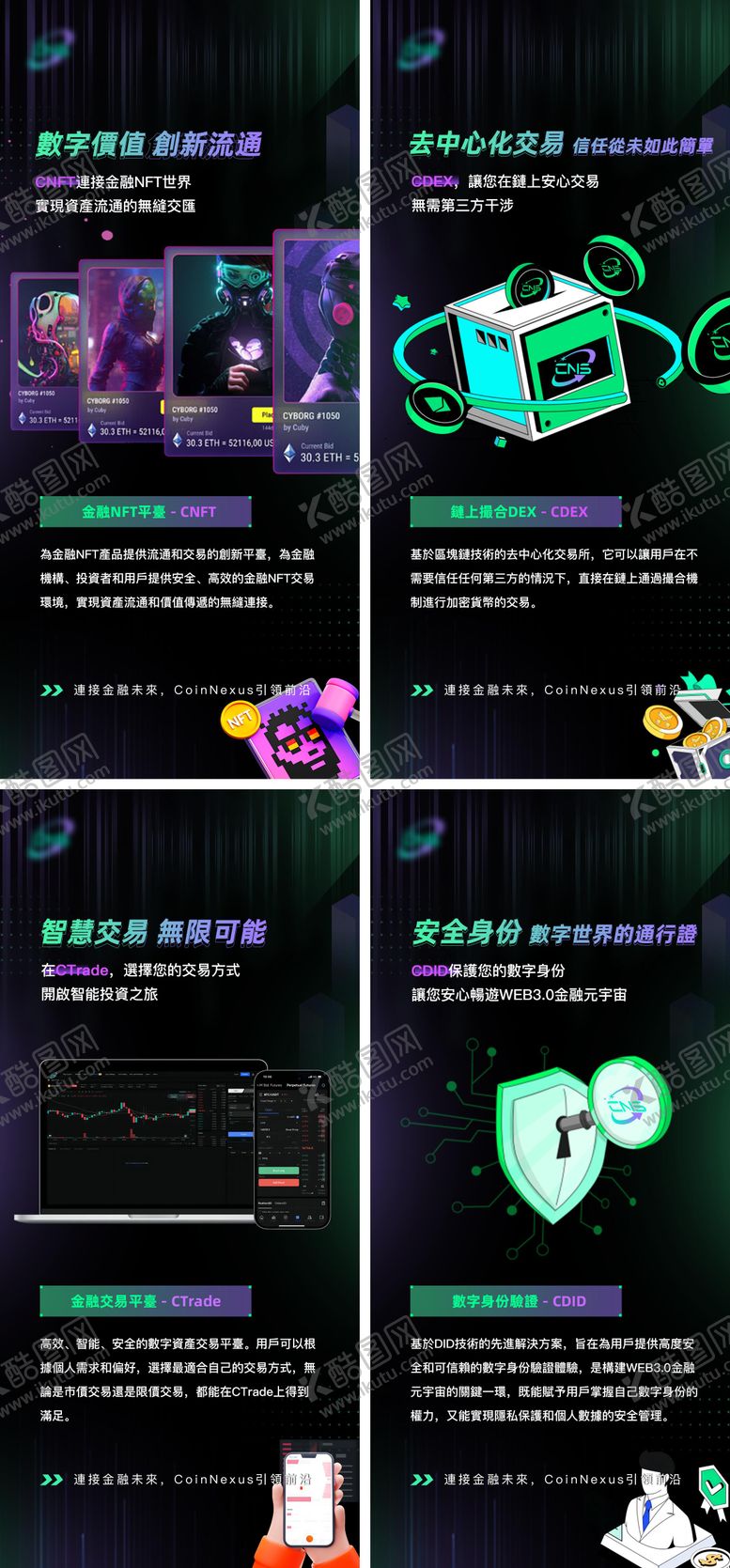 编号：50884304221858102764【酷图网】源文件下载-区块链宣传系列海报