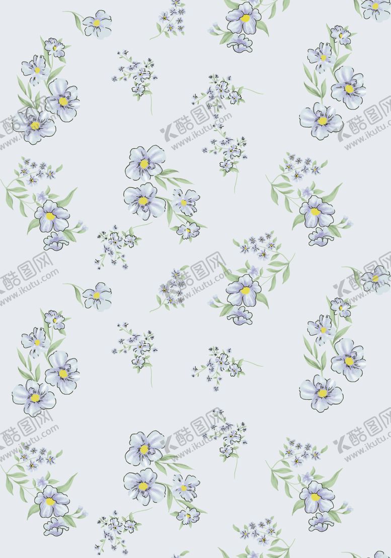 编号：38544705101017325895【酷图网】源文件下载-手绘小碎花裙子印花