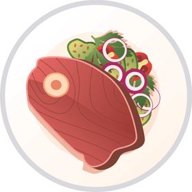 美食AI设计素材AI矢量图盘中餐物