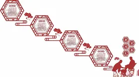 校园文化墙楼梯展板走廊小学