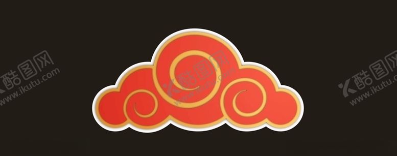 编号：55309709222144033057【酷图网】源文件下载-金色祥云云纹中国风素材