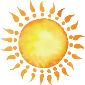 卡通太阳小清新素材公公插画素材