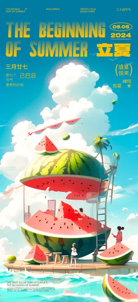 立夏海报天二十四节气酒吧