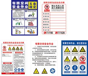 有限空间安全作业告示牌