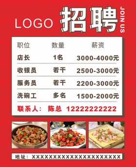 招聘海报人才展架高薪诚广告