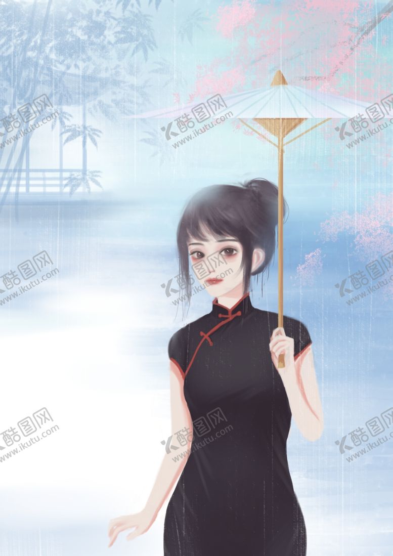 编号：63273704141006494019【酷图网】源文件下载-旗袍女子