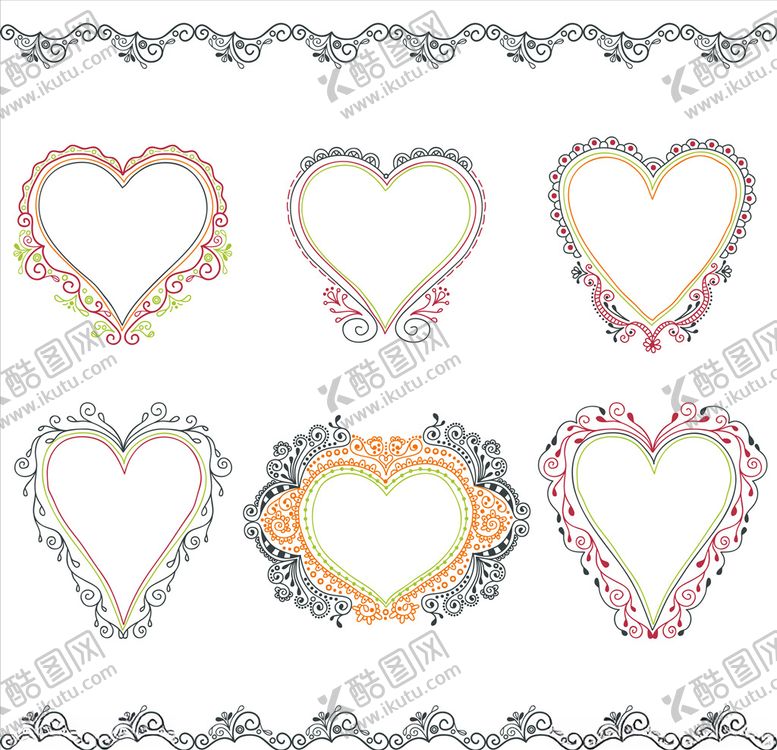 编号：76537510312349365602【酷图网】源文件下载-矢量心形花边