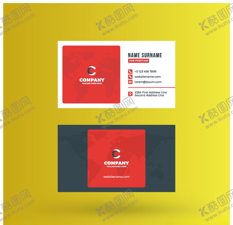 编号：34027810290332366435【酷图网】源文件下载-名片模板