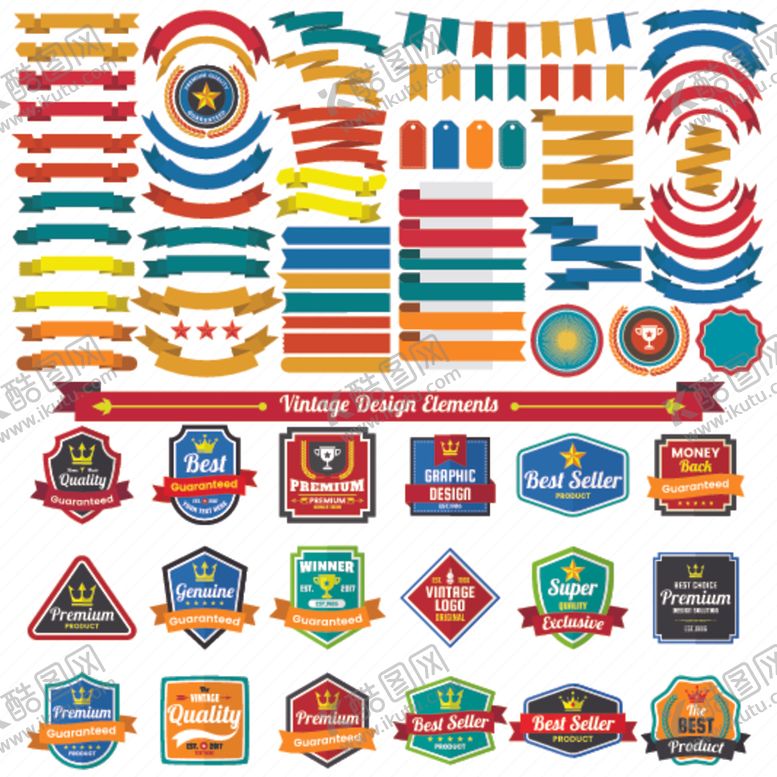 编号：44007606190959189671【酷图网】源文件下载-丝带徽标