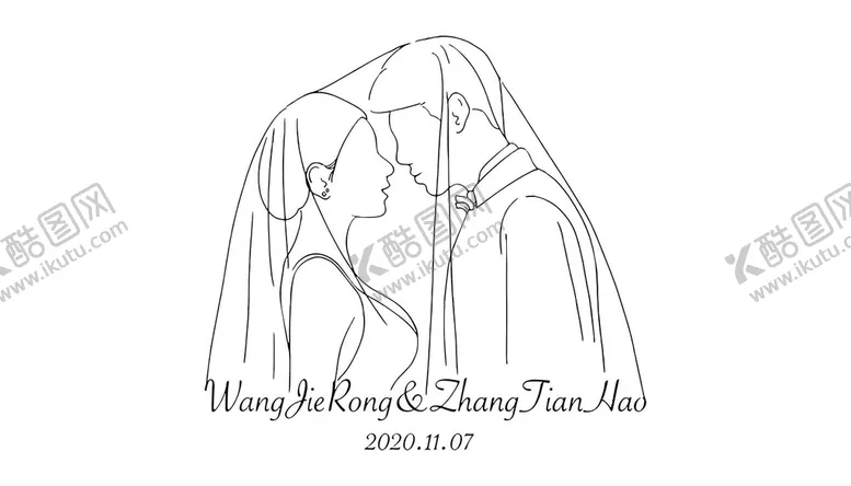 编号：68513709281722508610【酷图网】源文件下载-婚礼人头像LOGO