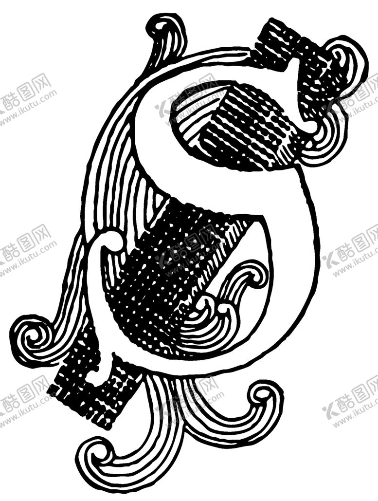 编号：13789807051117101014【酷图网】源文件下载-矢量英文复古装饰字母素材