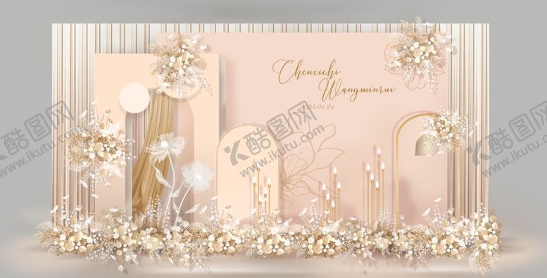 编号：84584309141301564473【酷图网】源文件下载-香槟婚礼场景布置