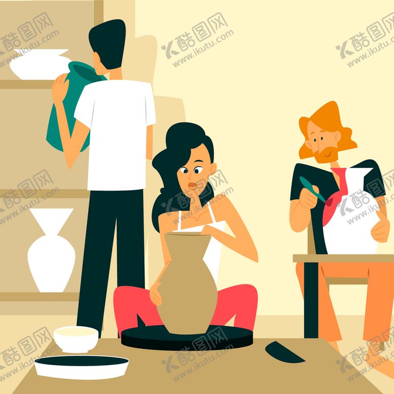 编号：82521402072101094633【酷图网】源文件下载-制作陶器