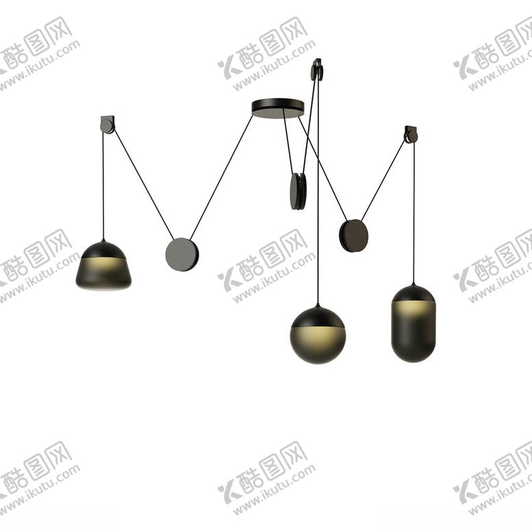 编号：12249202240812512036【酷图网】源文件下载-C4D模型吊灯