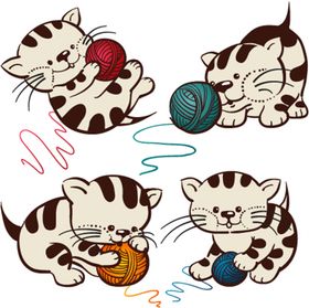 卡通猫小速写宠物手绘手绘小美短