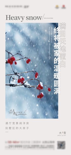 大雪节气海报