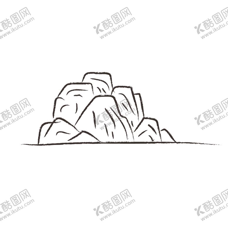 编号：92457010081915245481【酷图网】源文件下载-山水线稿