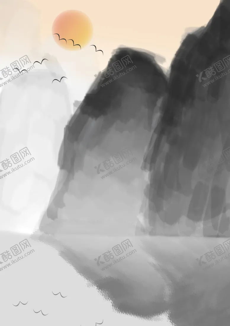 编号：27332005190608392694【酷图网】源文件下载-水墨素材毛笔画素材墨迹素材
