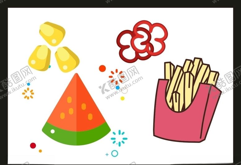 编号：51342505100417439403【酷图网】源文件下载-卡通美食餐饮