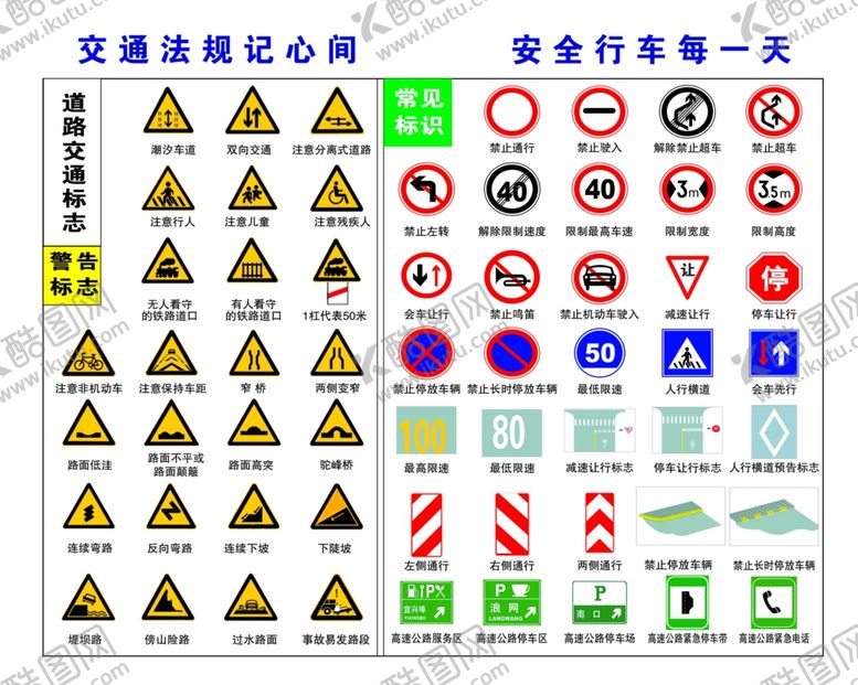 编号：33096102061238362595【酷图网】源文件下载-驾考标识