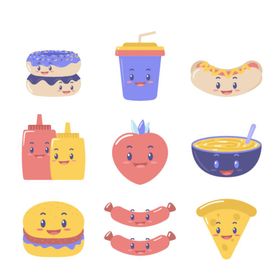 可爱手绘美食