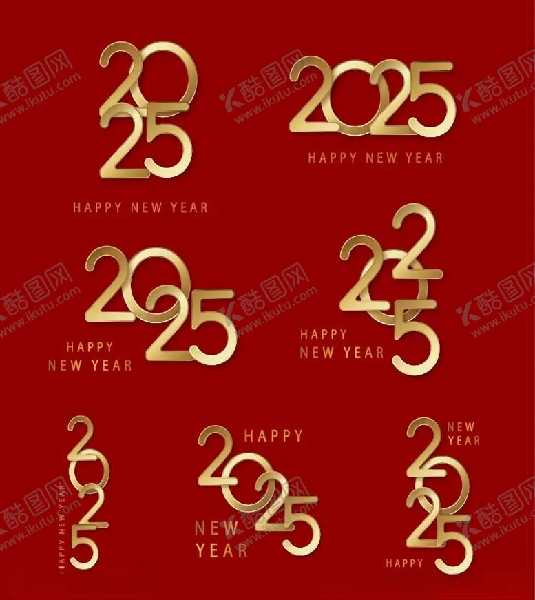 编号：58460702232355496918【酷图网】源文件下载-2025新年字体