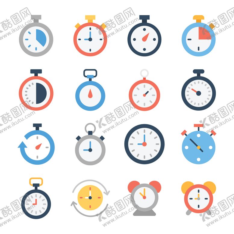 编号：47295310160532356257【酷图网】源文件下载-矢量时钟图标