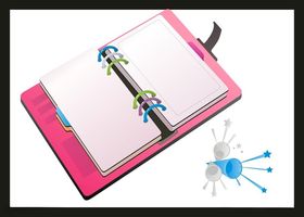 手绘办公用品插画卡通素材