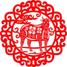 牛年剪纸