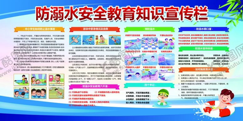 编号：37686909201928445268【酷图网】源文件下载-防溺水展板