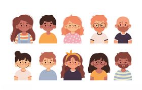 矢量卡通休闲人物