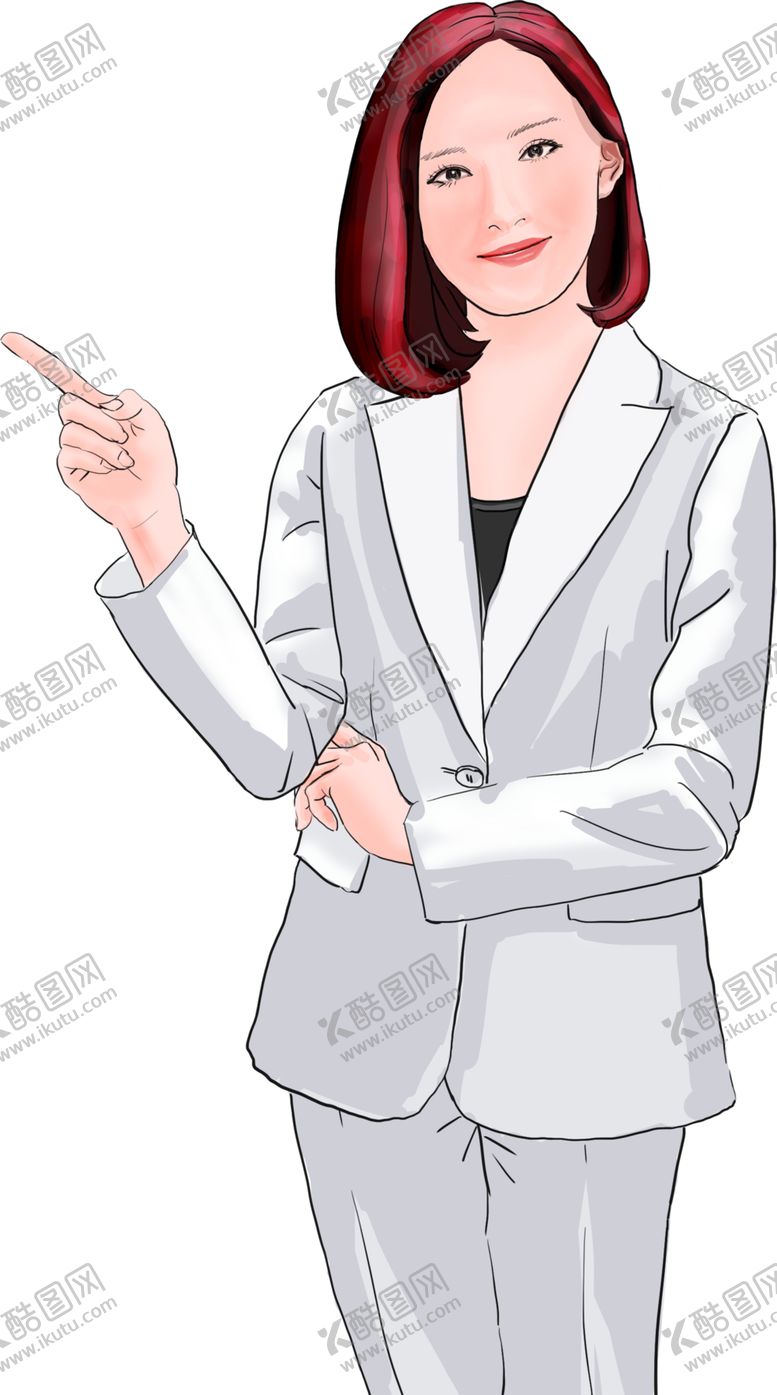 编号：86206609160225259757【酷图网】源文件下载-律师角色西装手指插画