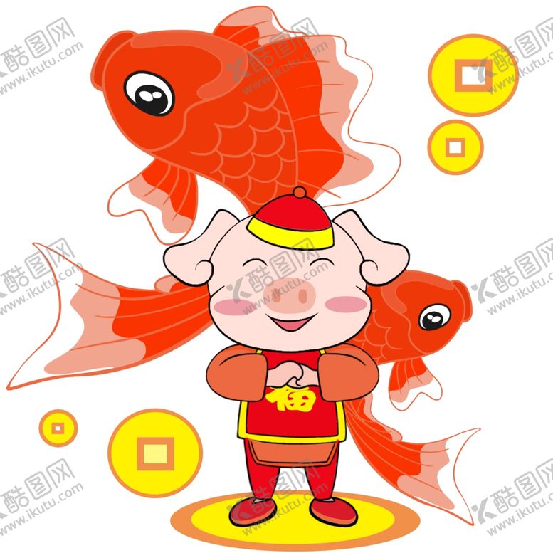 编号：82140510010519156434【酷图网】源文件下载-卡通猪手绘猪