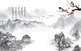 装饰画背景墙壁立体牡丹花玄关