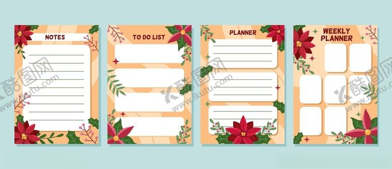 编号：46137211151309444402【酷图网】源文件下载-花卉边框手账页面模板