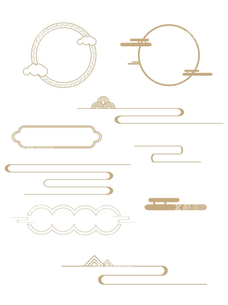 编号：87193901182212219465【酷图网】源文件下载-古风边框国潮装饰线条