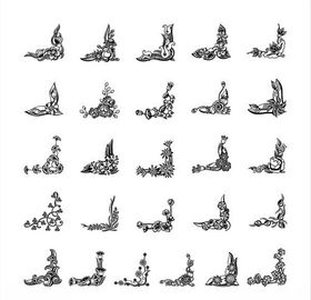 欧式花边边框边角