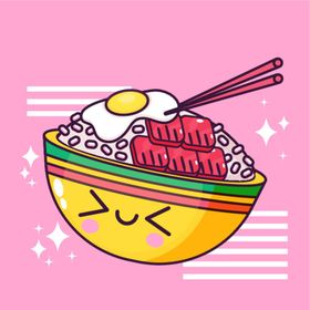 卡哇伊美食矢量图通手绘通