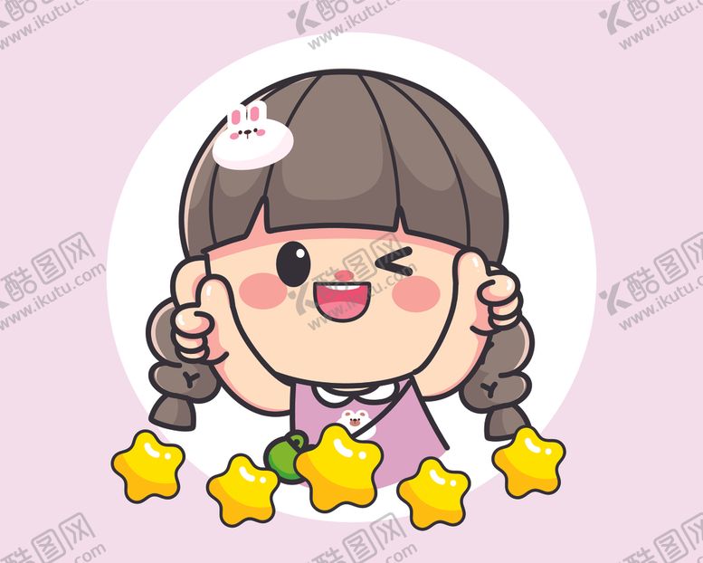 编号：22467602030302122765【酷图网】源文件下载-小女孩插画
