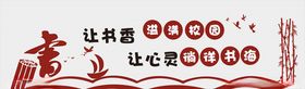 矢量图书室文化墙