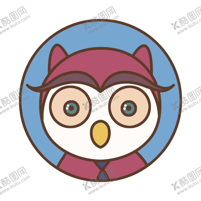 编号：89703309091639172196【酷图网】源文件下载-卡通可爱猫头鹰头像