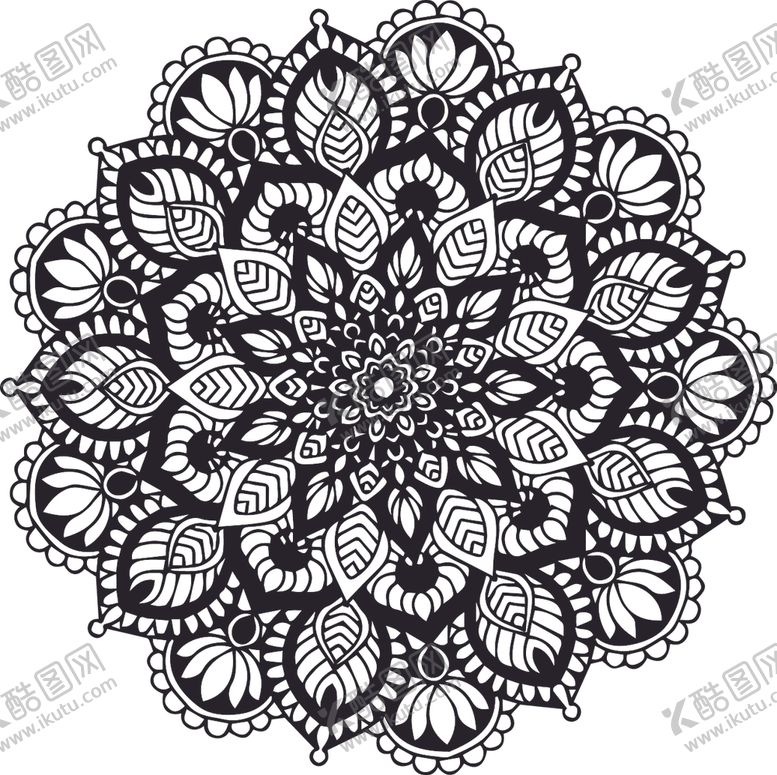 编号：80144510131705361847【酷图网】源文件下载-曼陀罗花纹