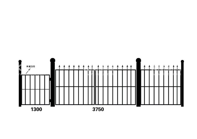 编号：36158209302324210645【酷图网】源文件下载-护栏  大门