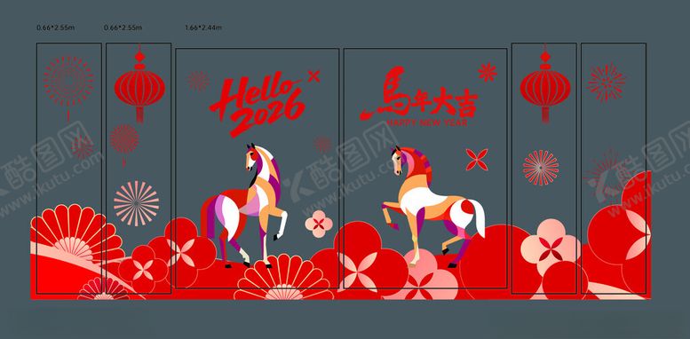 编号：54588504091615479859【酷图网】源文件下载-马年玻璃贴