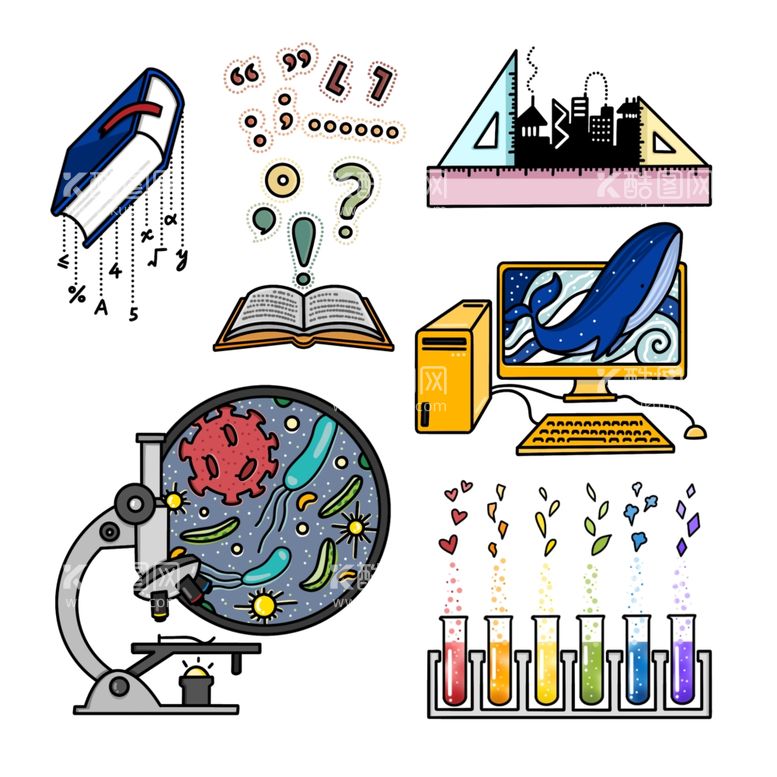 编号：15440603211531483589【酷图网】源文件下载-教育类卡通插画