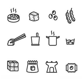 图标网络线条生活用品