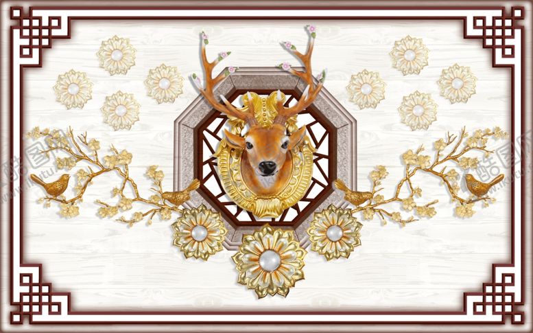 编号：14149109102355305333【酷图网】源文件下载-背景墙装饰画